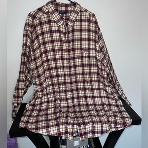 Long sleeve - Croft&Arrow - long sleeve button down - 3XL maroon and yellow
